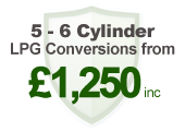 5-6 cylinder LPG conversions: 1,250inc